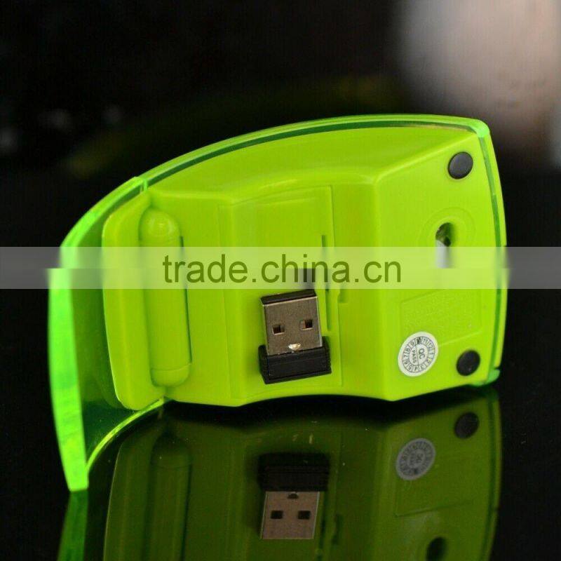 Wireless Transparent Folding Gaming Mouse 2.4Ghz