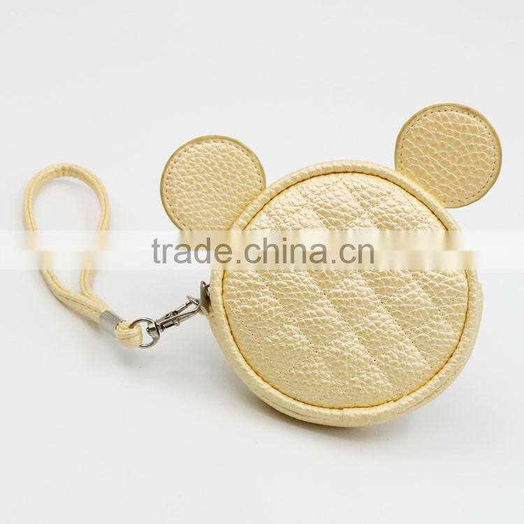 Fancy coin purse with handle PU fancy change wallet