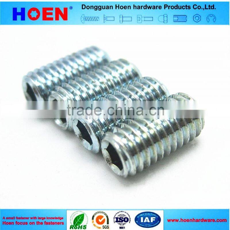 stainless steel din916 socket knurled set screws with cup point