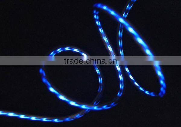 Mobile Phone Data Cable LED Light USB Cable For Android Smartphone