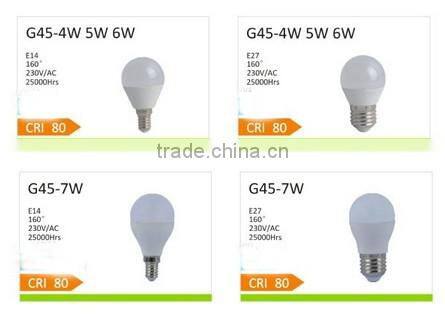 Cheap price LED Globe Bulb E14 3w 4w 5w LED Bulb G45