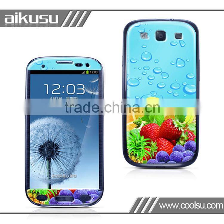Fresh and fruit design cell phone epoxy skin stickers for samsung s3