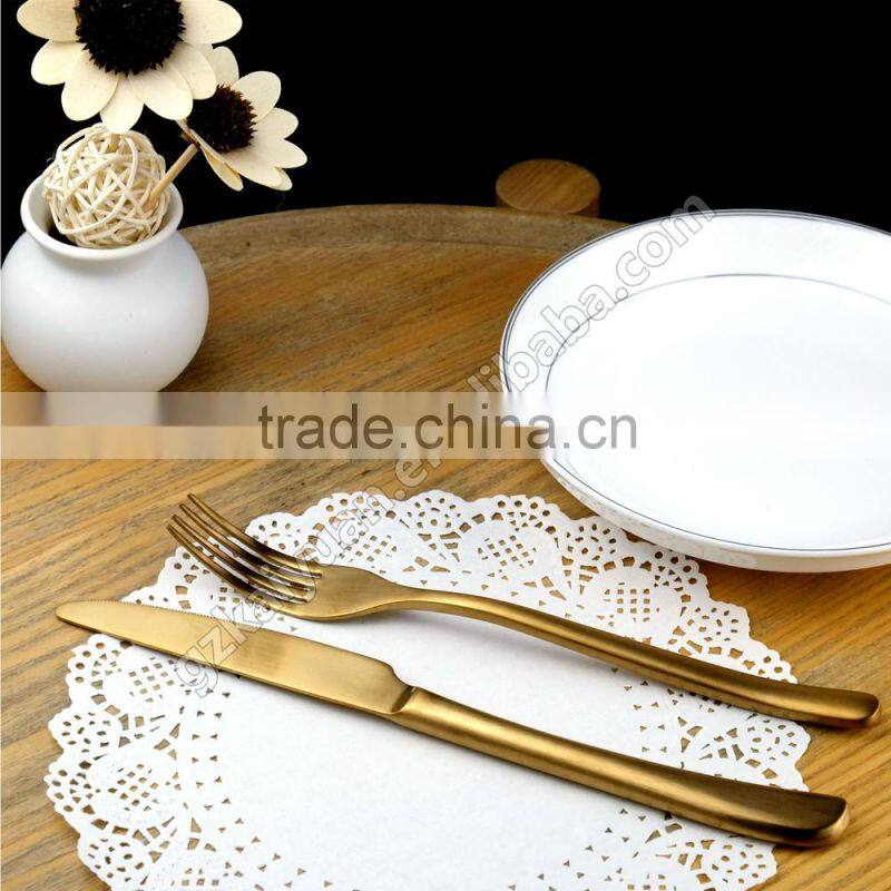 golden flatware ,golden fork ,stainless steel cutlery