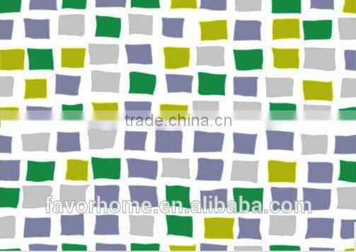 Blockage design super clear printed PVC shower curtain