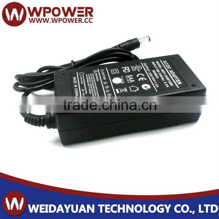 24v1a switching power supply/24 volt power supply with UL FCC CE ROHS SAA C-TICK certifiates