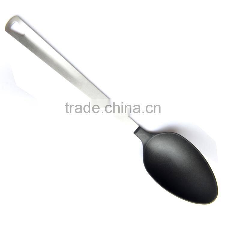 food grade nylon plastic spoon and fork in steel handle