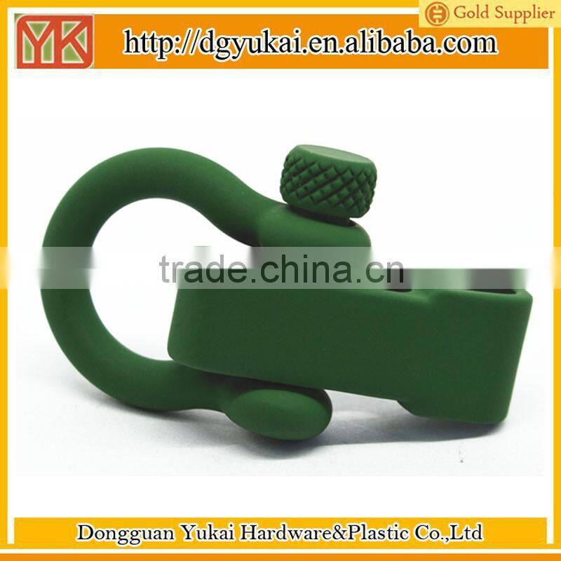 Yukai metal alloy colorful adjustable shackle clasp for paracord bracelet