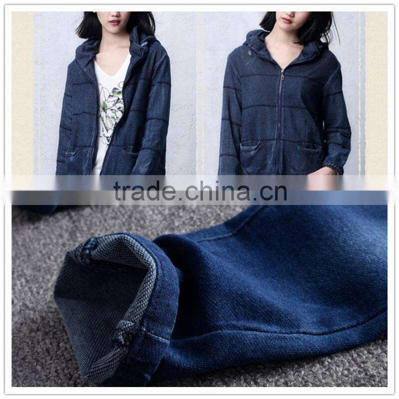 knitted cotton lycra denim fabric fabric for jacket