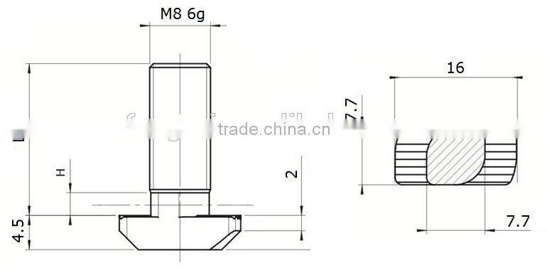 Hammer screw steel zinc plated