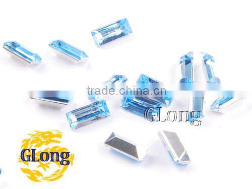 3*7mm Acrylic Point Back Rectangular Mix Color Bling Rhinestone&Crystal For Stylish Bags Garment Shoes #GY014-7P(Mix-s)