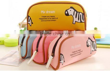 Hot sale custom PU leather pencil case with low price