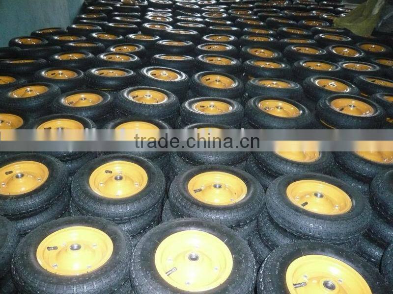 Tire 4.10x3.50-4 Steel Wheel Green 4 ply 340-4 tyre for wheelbarrow