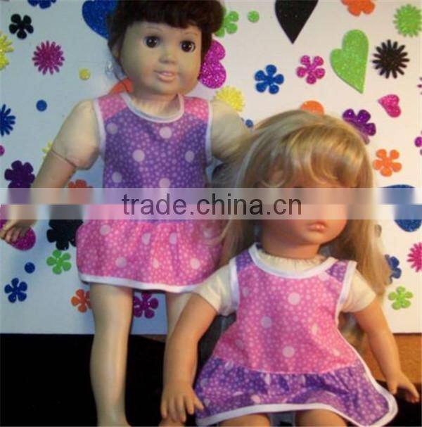 High quality modern hotsell polyester and cotton child adult doll apron set