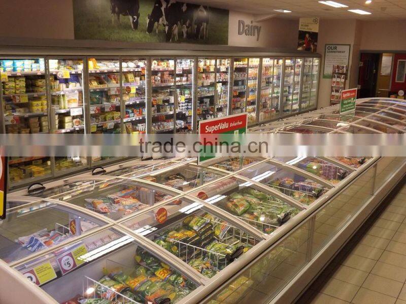 3 meters commercial seafood display freezer for supermarket with remote engine