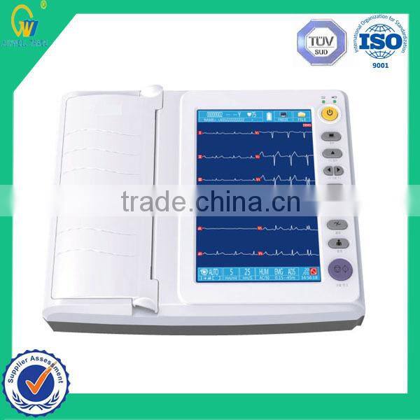 light-weight Patient monitor 12 Channels 12 Leads ECG/EKG machine