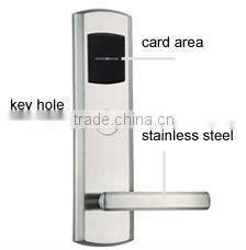 One card pass wireless hotel card door lock manufacturer