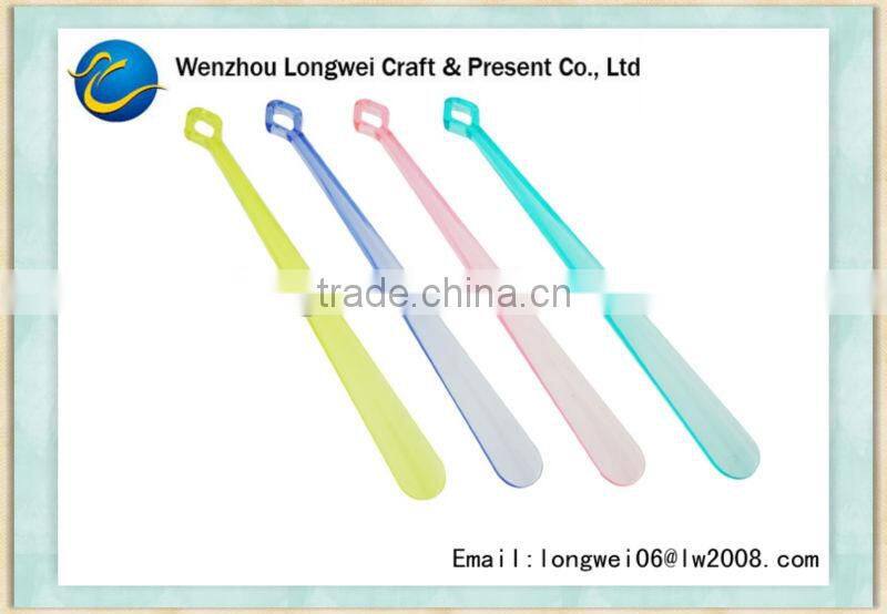 long handled plastic shoehorn/make a shoe horn
