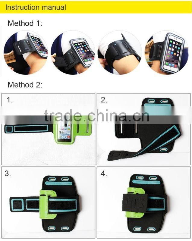 12 Colors 5.5 Inch phone Mobile Phone Armbands Gym Running Sport ArmBand For Apple iphone 6 plus/Samsung Note 4/5/3/2