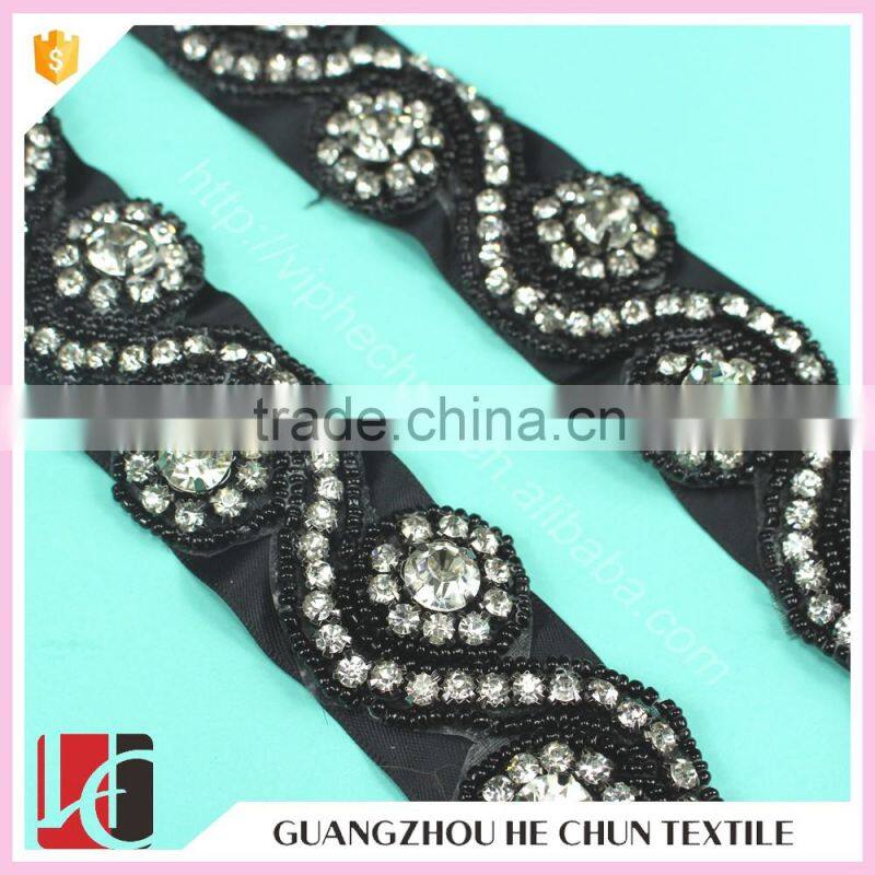 HC-12-1 Hechun Wedding Dress Ornaments Decorative Rhinestone Beaded Trim
