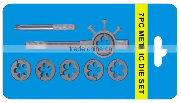 7PC Metric Die set threading hand tools cutting tools