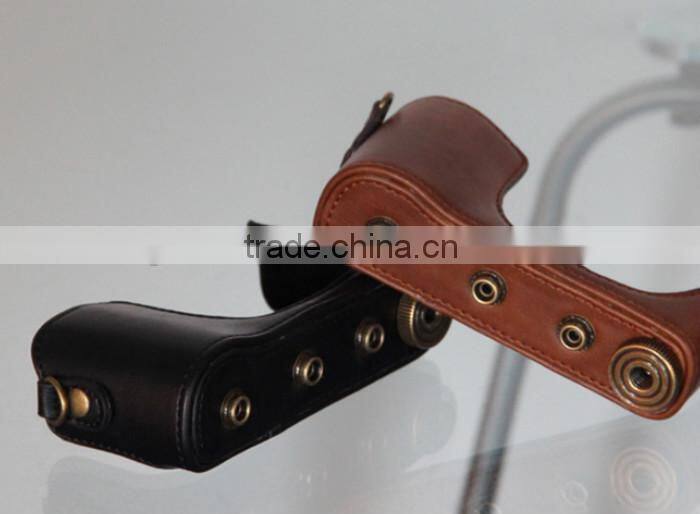 Factory competitive price stylish leather Camera Bag in Dongguan