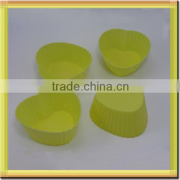 multi colors heart shape make cake silicone bakery mold