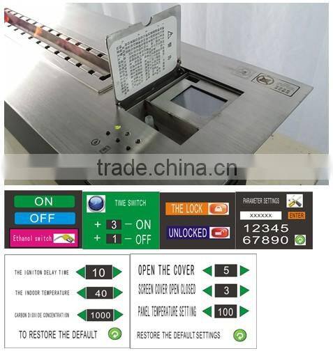 China 1400X250X235mm intelligent alcohol fireplace manufacturer