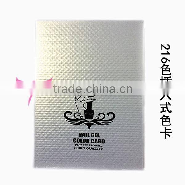120 216 colors nail gel color card,gel polish color display book