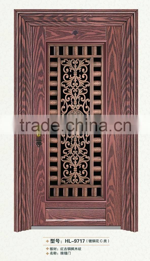 High Quanlity Cheap Turkey style stainless security steel door seam door