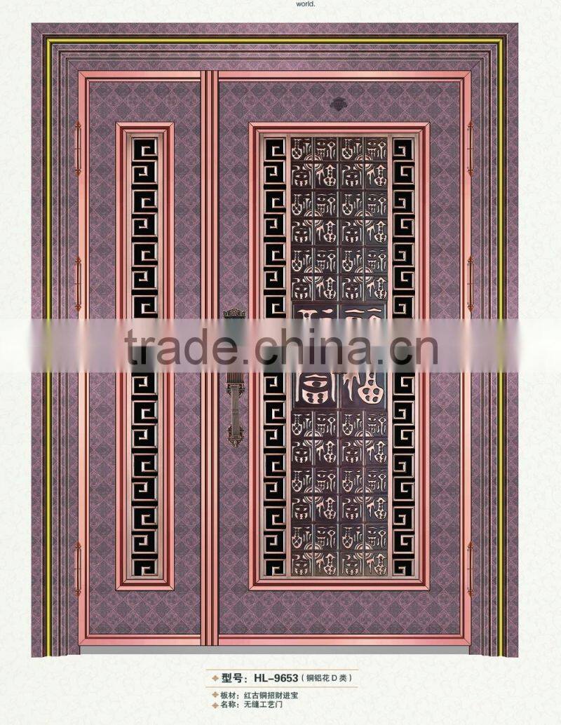 Security stainless steel swing door price