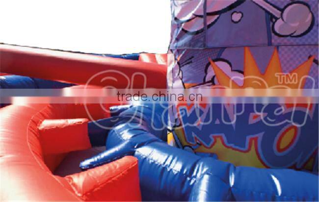 Adventure inflatable Kapow multi-play games, circular inflatable Kapow obstacle course, Kapow obstacle course maze