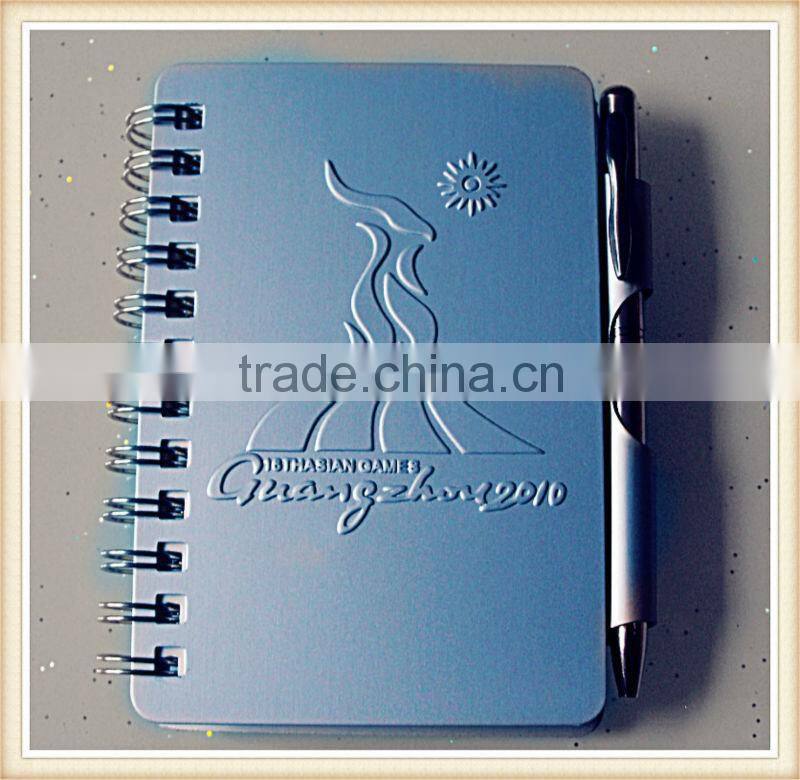 portable tiny aluminum address / phone book with ball pen