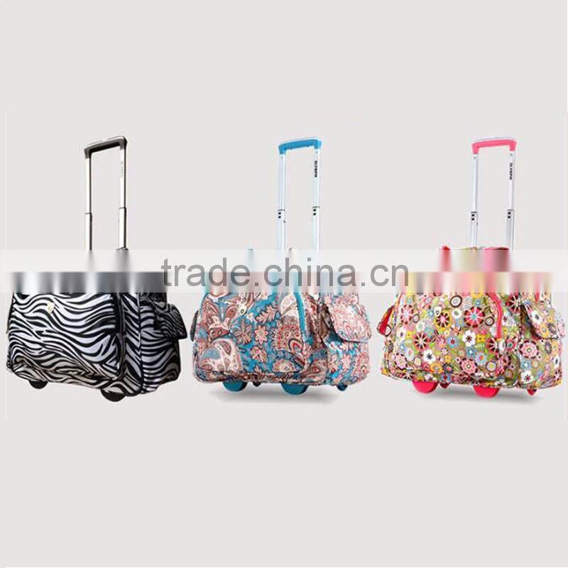 2016 New Two Wheels Hand Supermarket Trolley With Colorful Printing