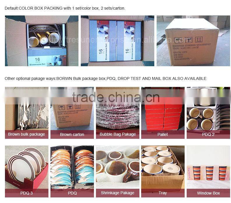 Hot Selling Red Strip Ceramic Handpainted Round Plate