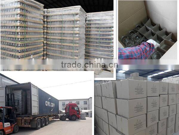 Stained glass juice jar clear glass mason jar