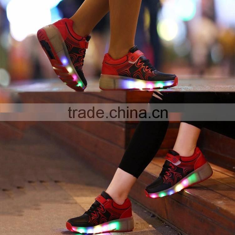 Factory wholesale OEM USB charge Children kids Led shoes sneakers Cool casual shoes for boys girls,led light kids shoes