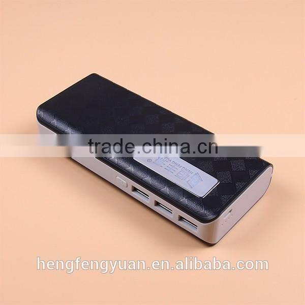 Factory Direct 3 USB 15000mAh Power Bank with Camping Lantern