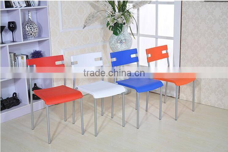 2016 popular simple design modern metal chair for dining