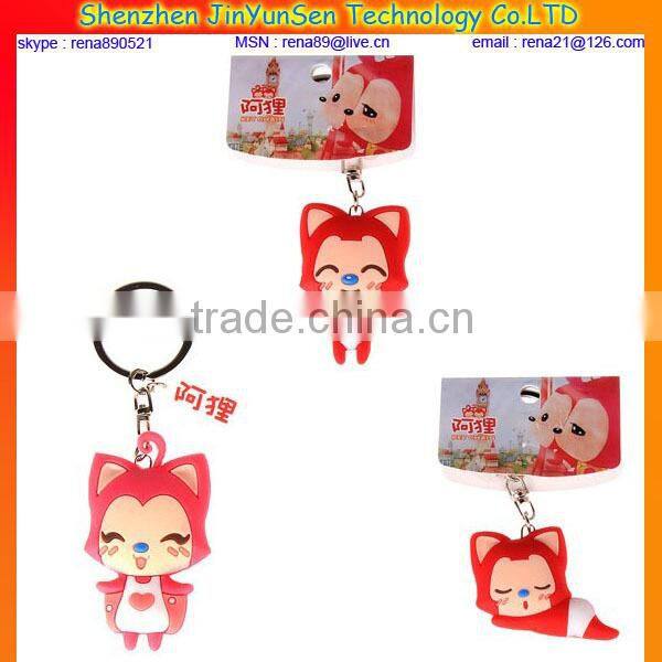 Promotional 3d soft custom pvc keychain