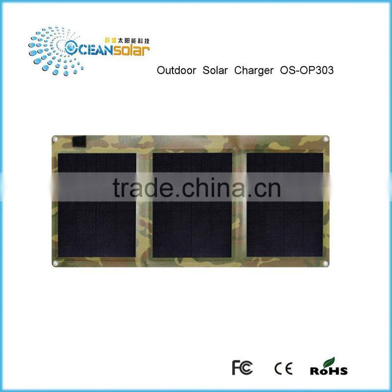 Wholesale 30W18V Portable Folding Solar Panel for 12V battery/laptop