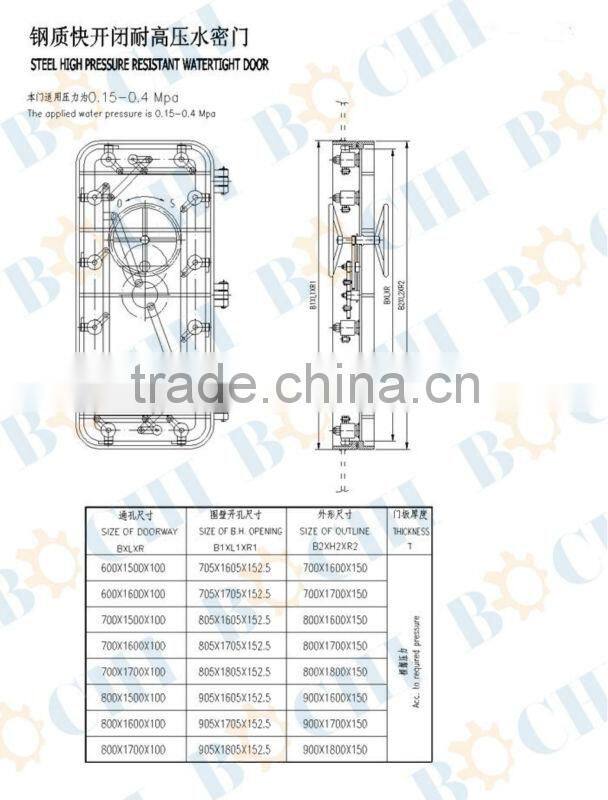 BOCHI A60 Remote Control Watertight Fireproof Steel Door