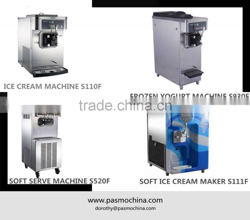 S630C air pump one system cheap soft ice cream machin