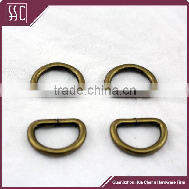 Fashion metal plated D ring, buckle rings for bag