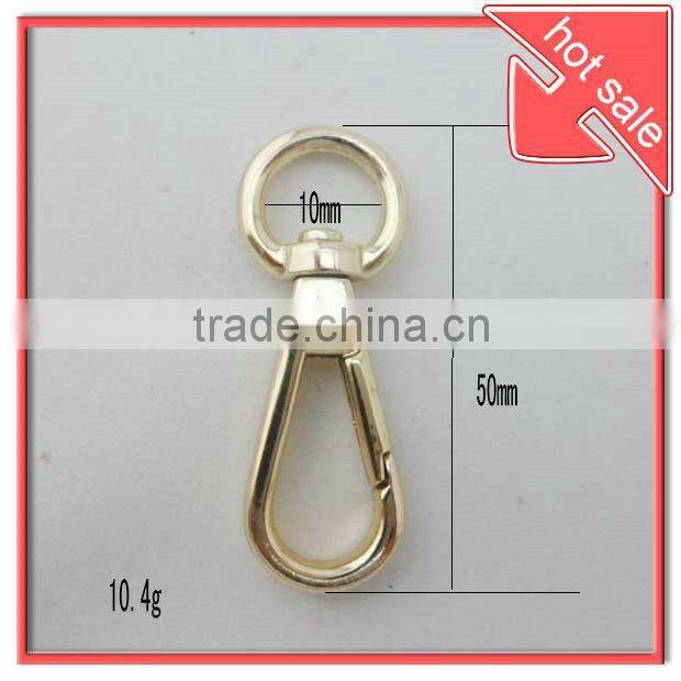 10mm wholesale metal spring clip hook for bag swivel snap hook