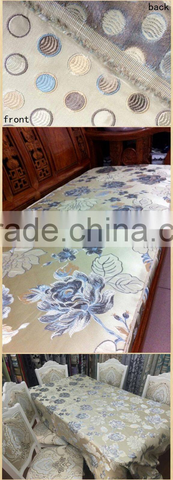 Fancy luxury heavy jacquard polyester fabric for classic sofa cover, cushion, bedding