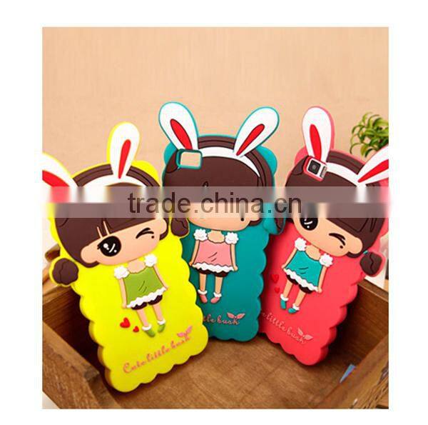 Customize popular cartoon 3d silicone cell phone case for Xiaomi Mi3