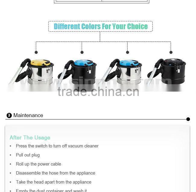 Hot ash cleaning machine for BBQ ans stove