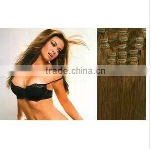 Thickest 160g Remy Clip In Hair Full Head Clip In Hair Extension Human Remy Hair Brazilian Hair With Snap Clips