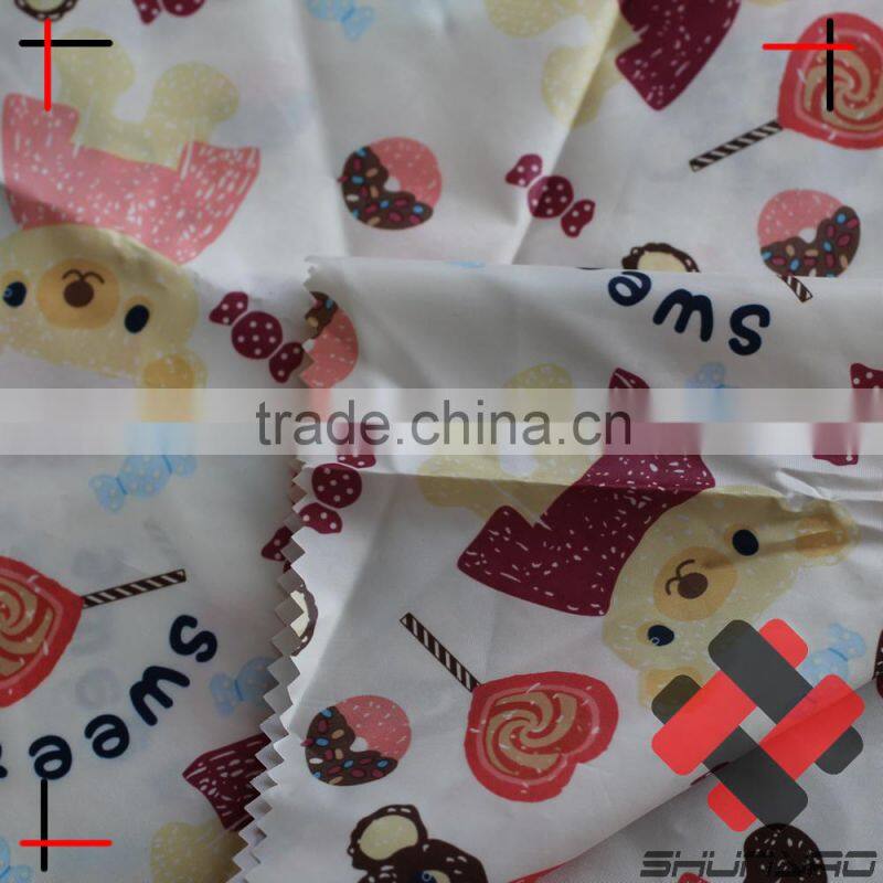 290T polyester taffeta with heat transfer printing cheap printed Padded Jacket fabric