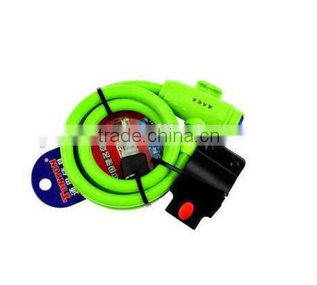 Multicolor mountain bicycle cable lock